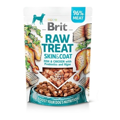 BRIT RAW TREAT SKIN&COAT FISH&CHICKEN 40g