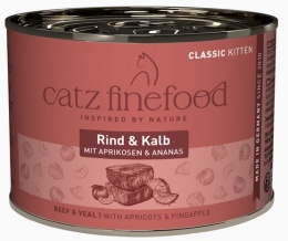 Catz Finefood Classic Kitten Wołowina i cielęcina (Kitten N.07) puszka 200g