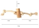 Dingo Psia-Kawka Gryzak z drewna kawowego sznur 4 węzły 35cm