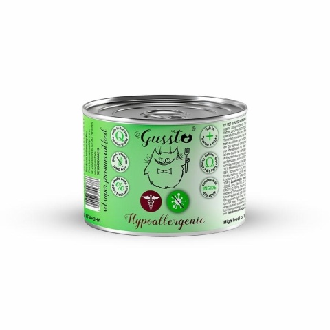 GUSSTO VET HYPOALLERGENIC pusz.200g
