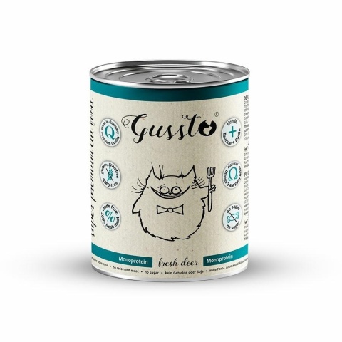GUSSTO Pokarm dla kota z JELENIEM puszka 400g
