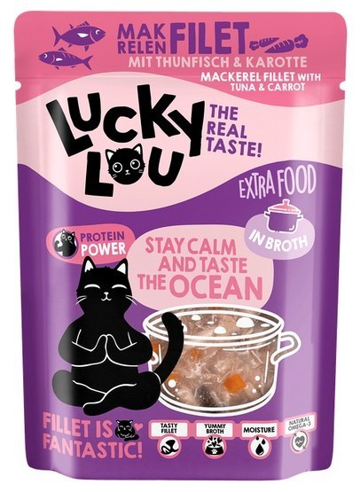 Lucky Lou Extrafood Makrela i tuńczyk w bulionie saszetka 70g