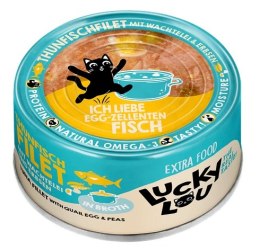 Lucky Lou Extrafood Tuńczyk i jajko przepiórcze w bulionie puszka 70g