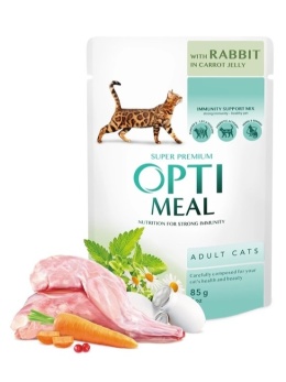 OPTIMEAL KOT KRÓLIK w marchewkowej galaretce saszetka 85g