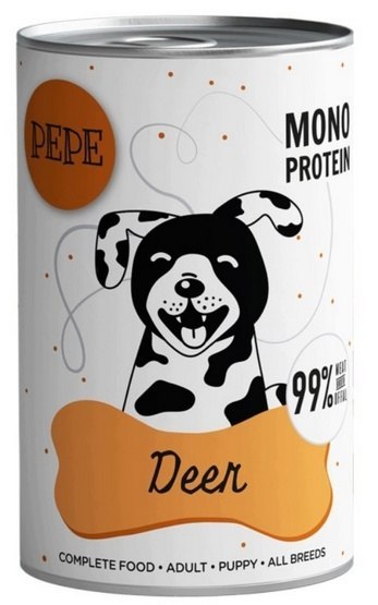 Paka Zwierzaka PEPE Deer (jeleń) puszka 400g