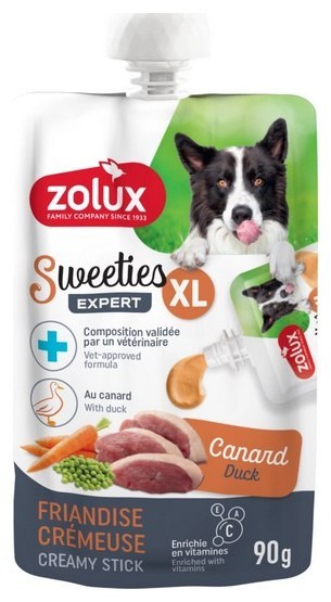 Zolux Sweeties XL Kremowy przysmak dla psa - kaczka 90g